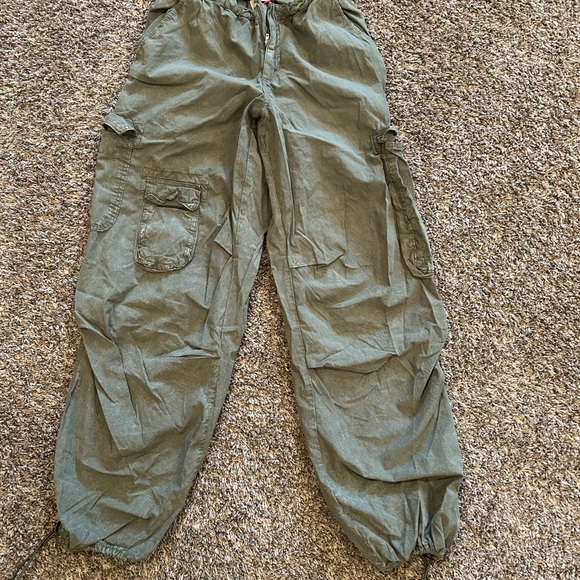 BDG Pants - BDG Olive Green Elastic Waist Pants